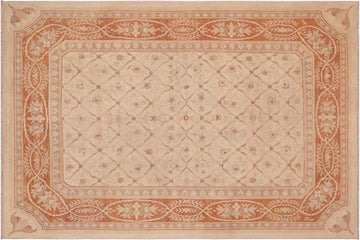 handmade Transitional Kafkaz Chobi Ziegler Beige Copper Hand Knotted RECTANGLE 100% WOOL area rug 9 x 12